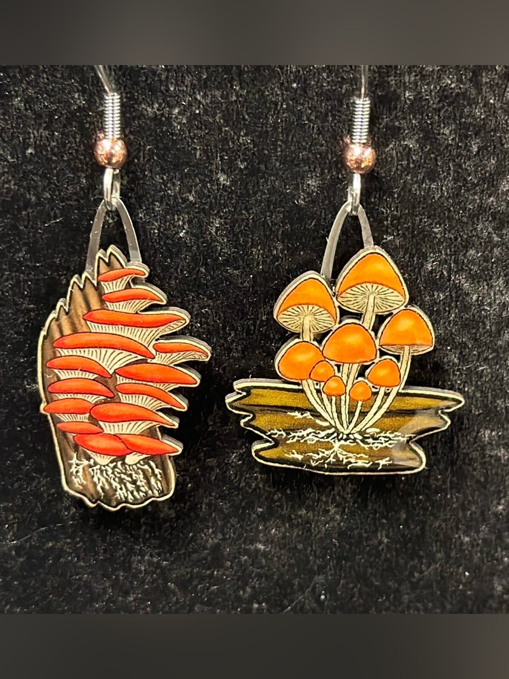 Handcrafted Jabebo 2070 Saprophytic Fungi Mushroom Earrings- special